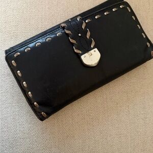 MICHAEL Michael Kors Long Black Leather Wallet